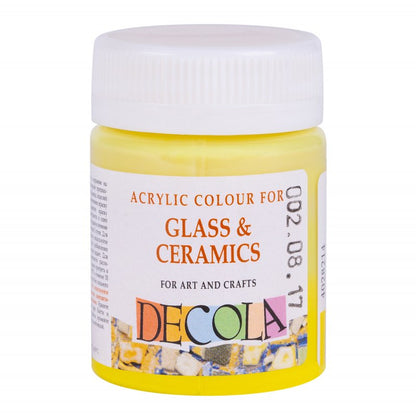 Decola Glass & Ceramics Acrylic paint 50 ml - citrongul - Glas- og porcelænsmaling