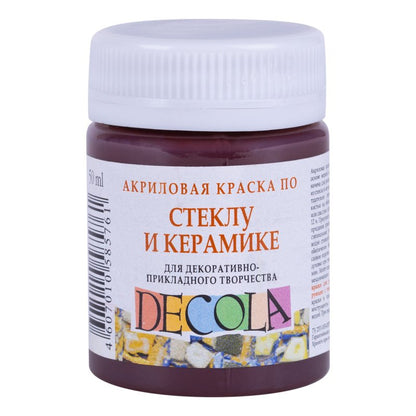 Decola Glass & Ceramics Acrylic paint 50 ml - brun - Glas- og porcelænsmaling