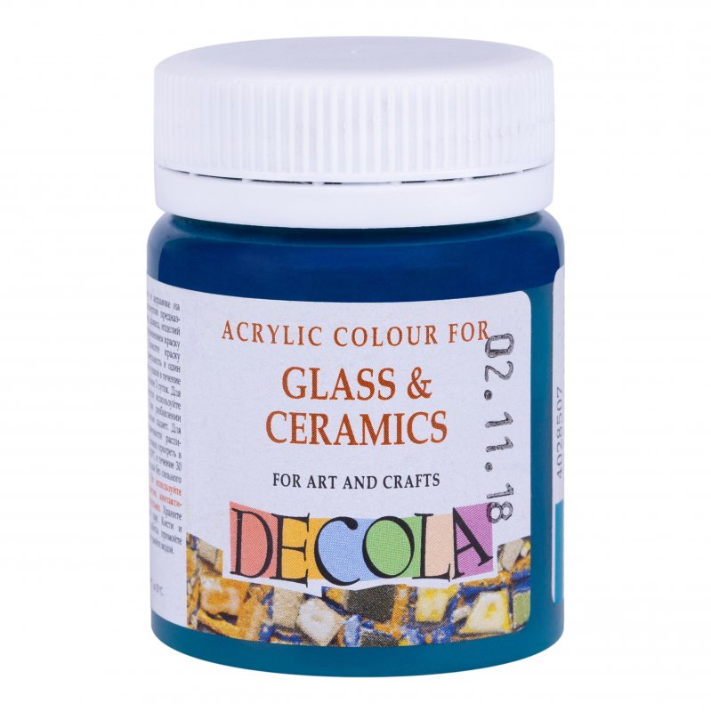 Decola Glass & Ceramics Acrylic paint 50 ml - turkis blå - Glas- og porcelænsmaling