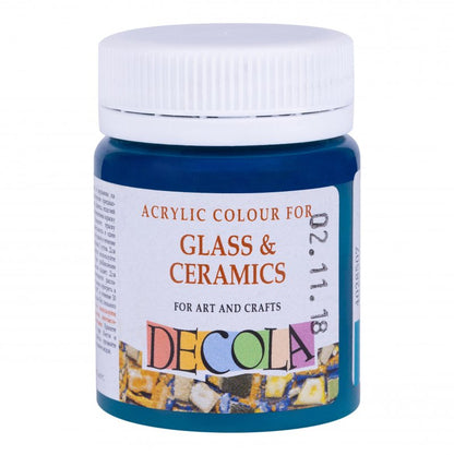 Decola Glass & Ceramics Acrylic paint 50 ml - turkis blå - Glas- og porcelænsmaling