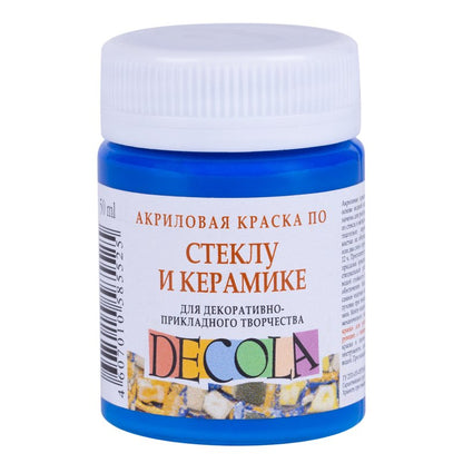 Decola Glass & Ceramics Acrylic paint 50 ml - blå lys - Glas- og porcelænsmaling
