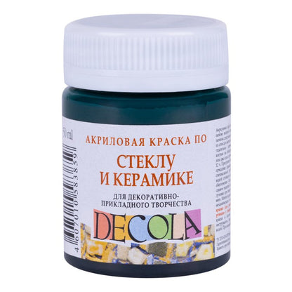 Decola Glass & Ceramics Acrylic paint 50 ml - Emerald grøn - Glas- og porcelænsmaling