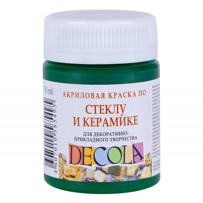 Decola Glass & Ceramics Acrylic paint 50 ml - grøn Medium - Glas- og porcelænsmaling