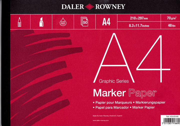 Daler-Rowney Graphic Series Marker Pad 70 gsm