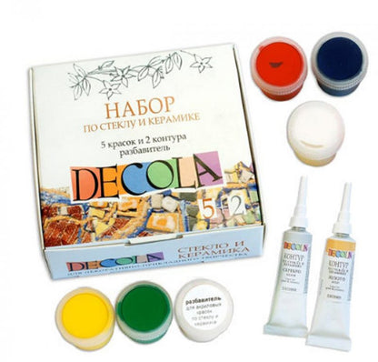 Decola Glass & Ceramics Paint Sets - Colori per vetro e porcellana