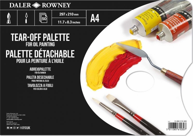 Daler-Rowney Scheurpalet - Colore a olio A4 - 50 fogli - Tavolozze