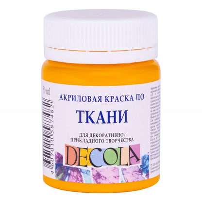 Decola Textile Paint 50 ml - gul dyb - Tekstilmaling