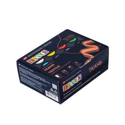 Decola Textile Paint Sets - 12 x 20 ml - Tekstiilimaalit