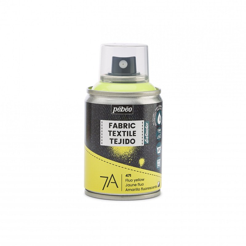Pebeo 7A Textielspray 100 ml - fluorescente giallo - Colori per tessuti