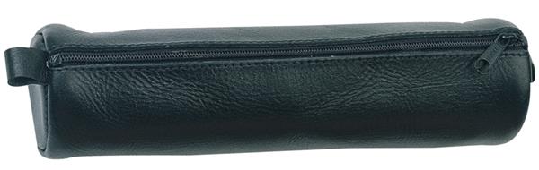 Alassio Leather Zip Lock Pen Case - Black - 21 x 6 cm - Etuier og opbevaring