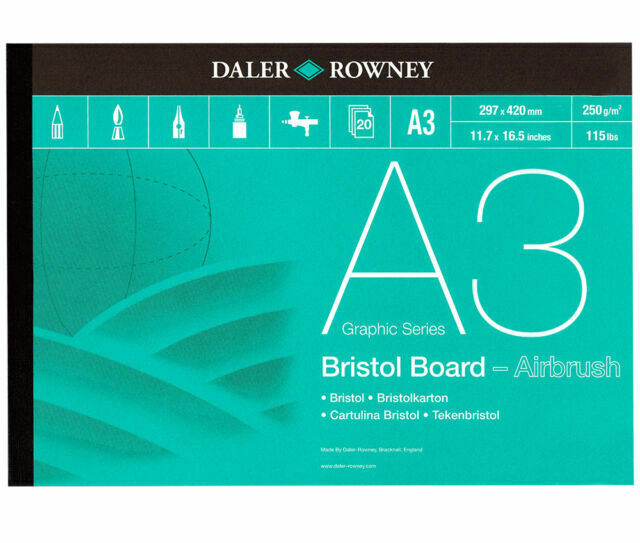 Daler-Rowney Bristol Board Pad - A3 - 20 ark - Papir