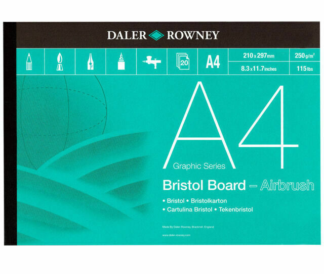 Daler-Rowney Bristol Board Pad - A4 - 20 ark - Papir