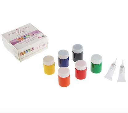 Decola Silk Paint Sets - 8 x 50 ml - Tekstilmaling