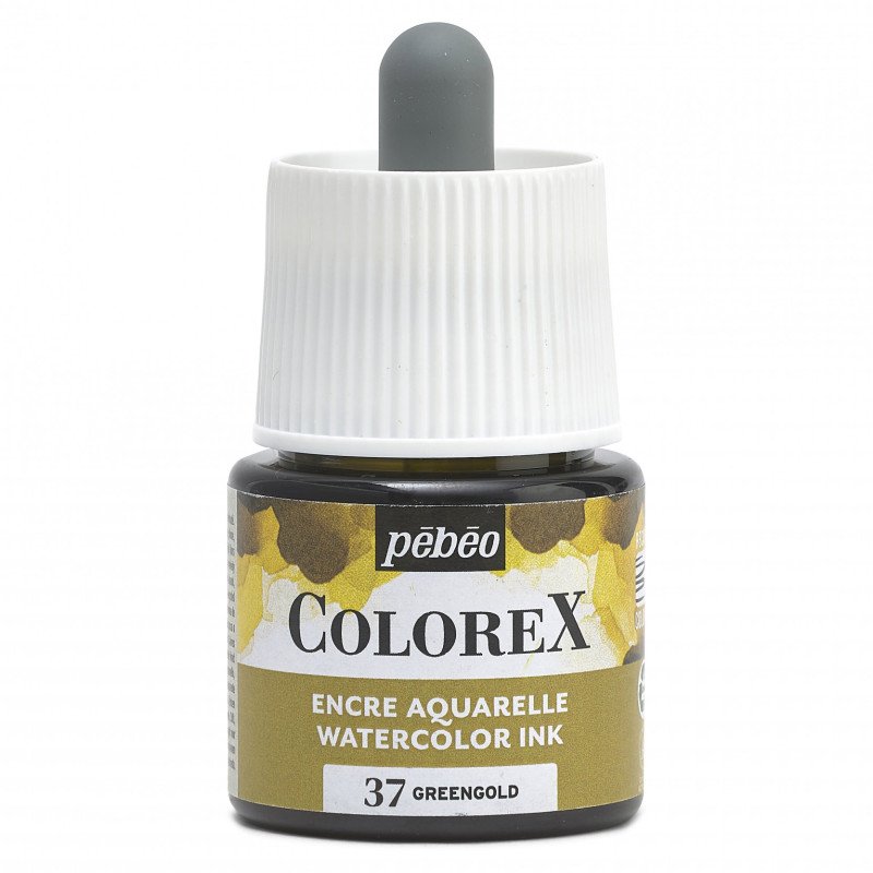 Pebeo Colorex Watercolour ink 45 ml - 37 - verde oro - Inchiostro
