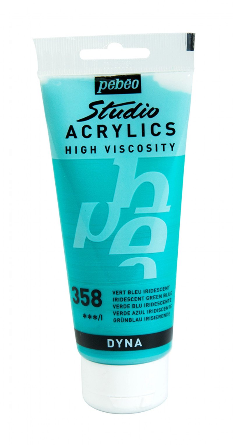 Pebeo Studio Acrylic paint 100 ml - 358 - blå skimrande - Akrylfärg