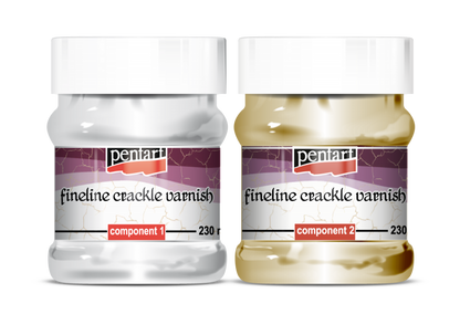 Pentart Fineline 2-komponent Craquelélack - 2 x 230 ml - Målarmedier