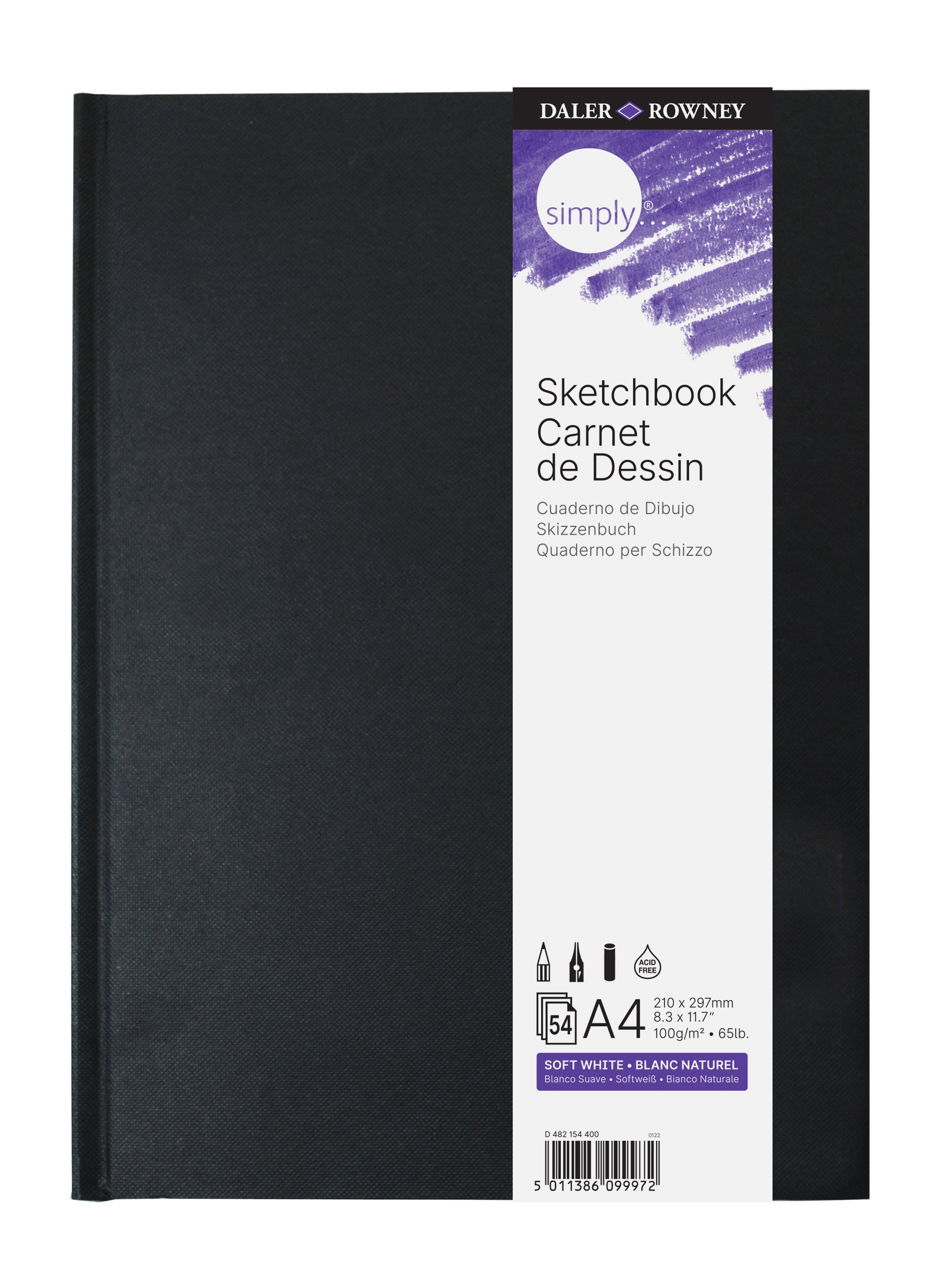 Daler-Rowney Simply Hardbound Sketchbook - 5 Pack - A4 - Papir
