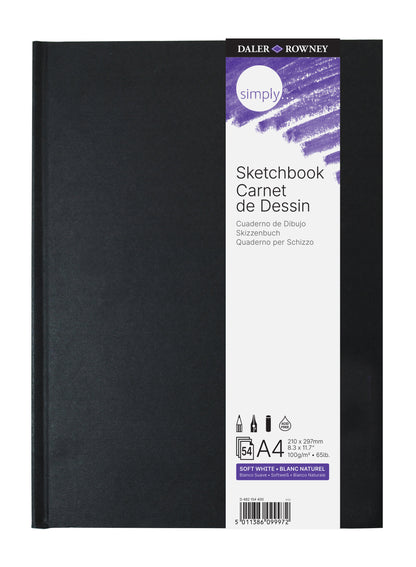 Daler-Rowney Simply Hardbound Sketchbook - 5 Pack - A4 - Papir
