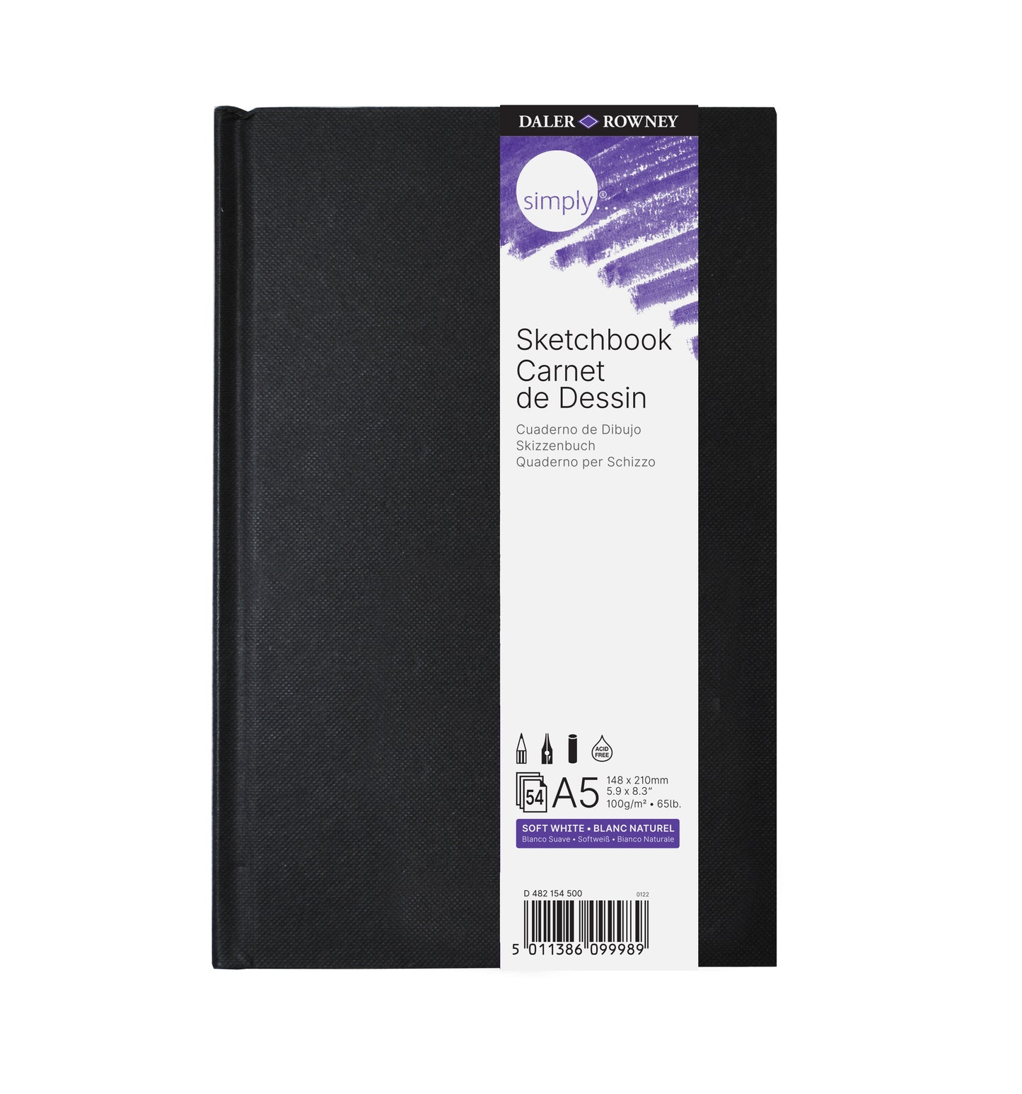 Daler-Rowney Simply Hardbound Sketchbook - 5 Pack - A5 - Papir