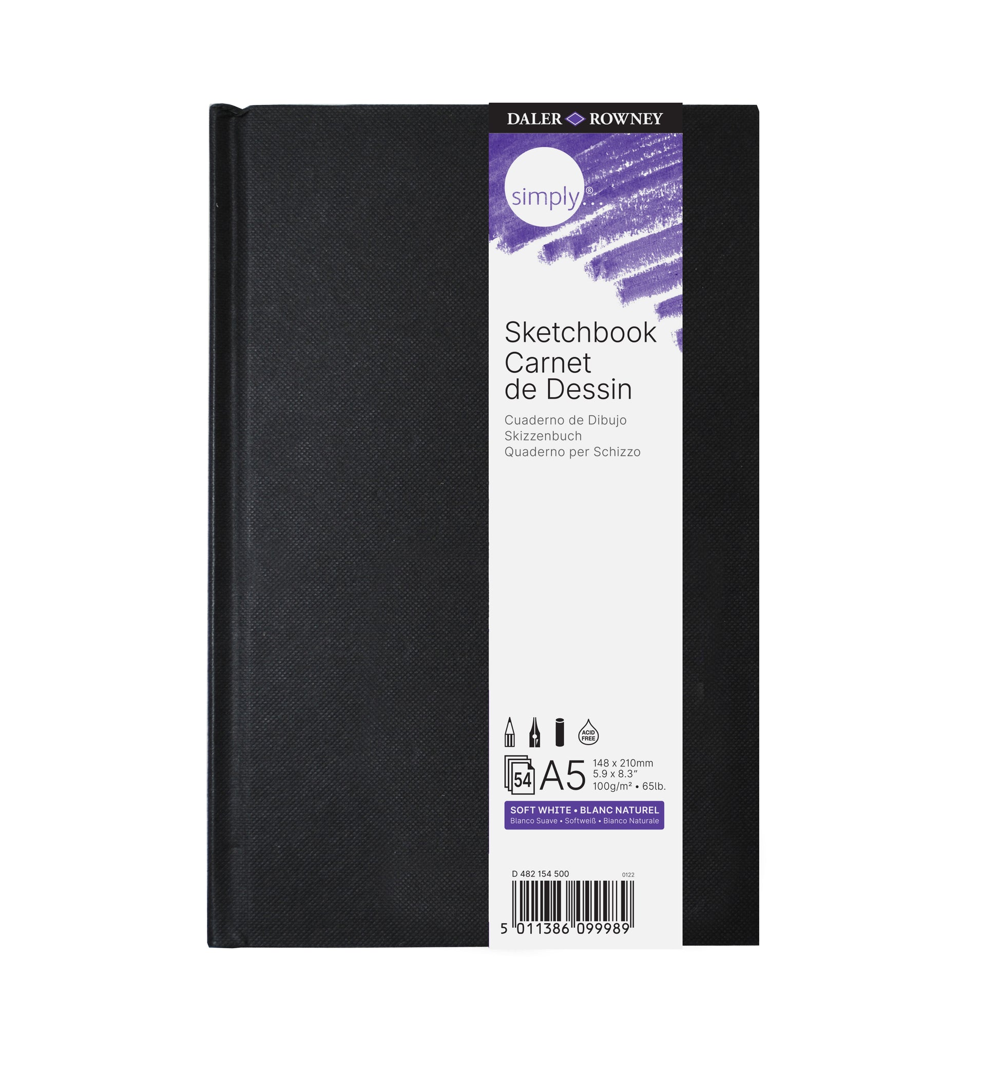 Daler-Rowney Simply Hardbound Sketchbook - 5 Pack - A5 - Papir
