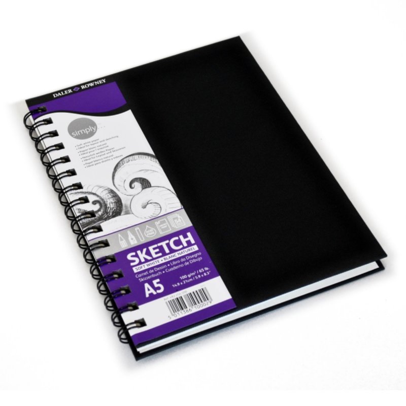 Daler-Rowney Simply Wirebound Sketchbook - 5 Pack