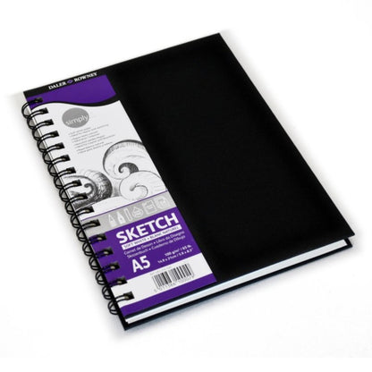 Daler-Rowney Simply Wirebound Sketchbook - 5 Pack - A5 - Papir