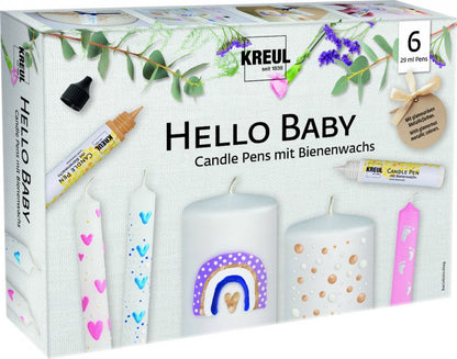 Kreul Candle wax pens Sets - Hello Baby - 6 pennen - Voks og efterbehandling