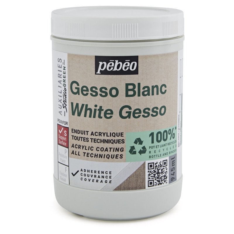 Pebeo Studio Green Gesso - Wit - 945 ml