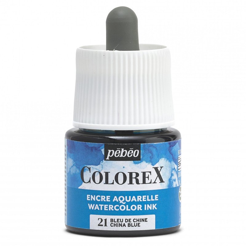 Pebeo Colorex Watercolour ink 45 ml - 21 - Chinese blu - Inchiostro