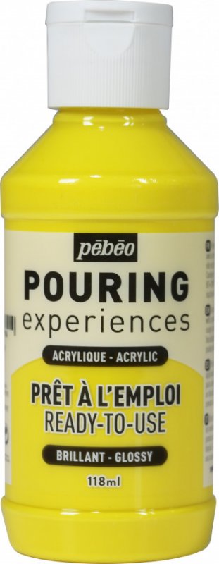 Pebeo Pouring Experiences Glanzend Acryl 118 ml - Primary Yellow