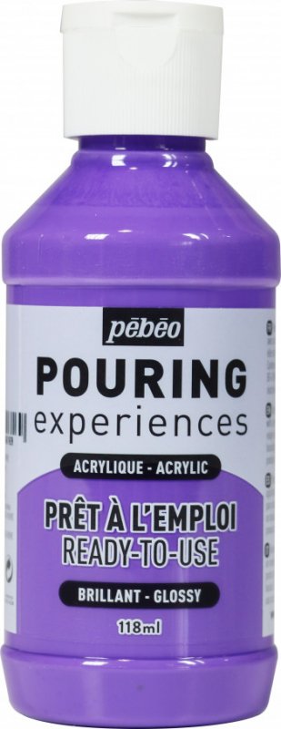 Pebeo Pouring Experiences Glanzend Acryl 118 ml - Lichtviolet