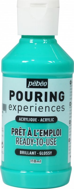 Pebeo Pouring Experiences Glanzend Acryl 118 ml - Watergroen