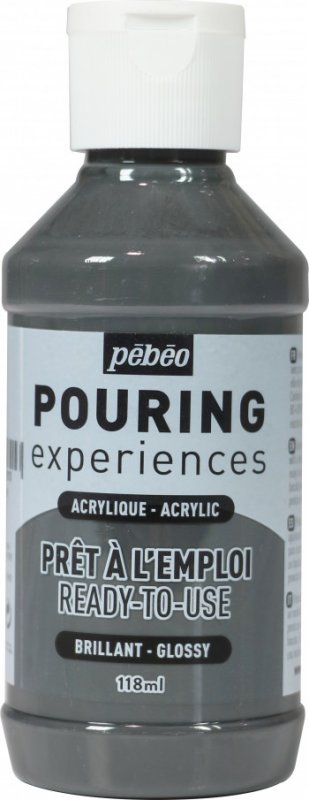 Pebeo Pouring Experiences Glanzend Acryl 118 ml - Grey