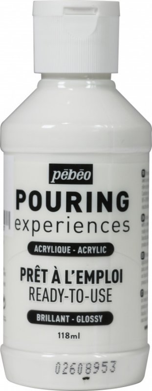Pebeo Pouring Experiences Glanzend Acryl 118 ml - Titanium White