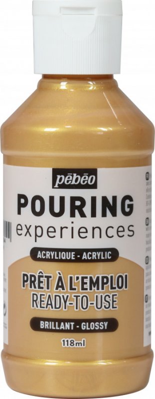 Pebeo Pouring Experiences Glanzend Acryl 118 ml - Gold