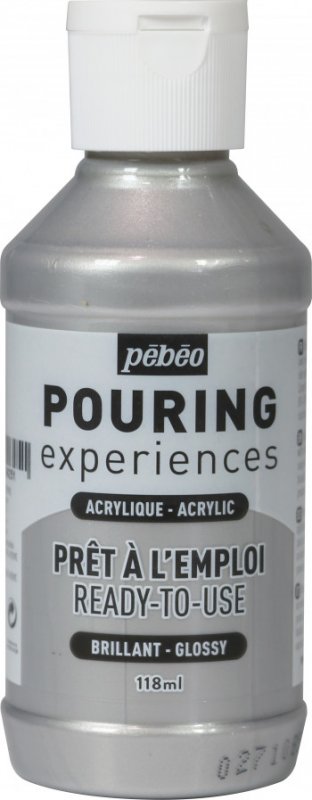 Pebeo Pouring Experiences Glanzend Acryl 118 ml - Silver