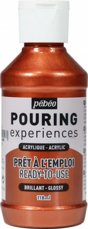 Pebeo Pouring Experiences Glanzend Acryl 118 ml - Copper Metal