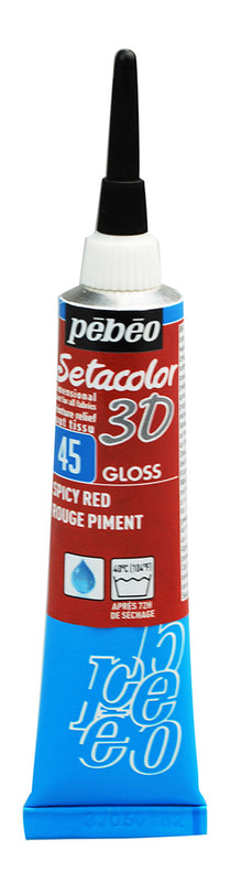 Pebeo Setacolor 3D Liner Glanzend 20 ml - Rode Peper - Tekstilmaling