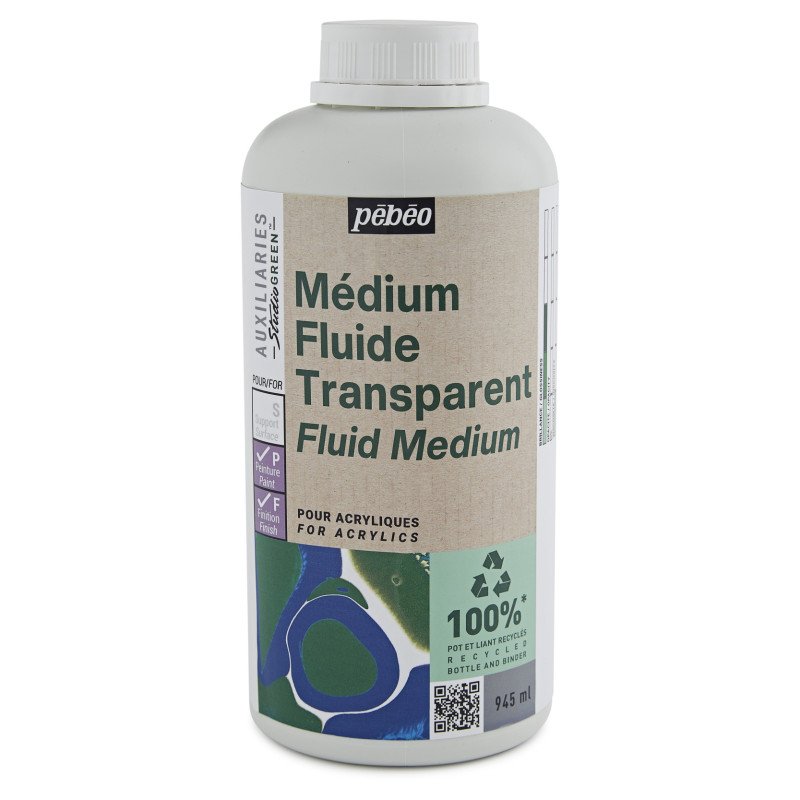 Transparant Vloeistofmedium Pebeo Studio Green 945 ml. - Default Title