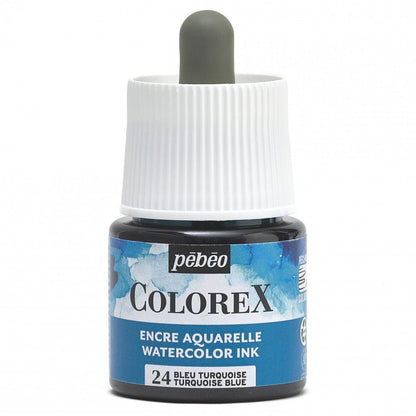 Pebeo Colorex Watercolour ink 45 ml - 24 - turchese blu - Inchiostro