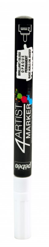 Pebeo 4Artist Oil Marker 2 mm - hvid - Oliemaling