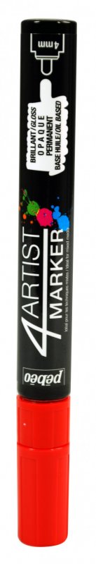 Pebeo 4Artist Oil Marker 4 mm - rød - Oliemaling