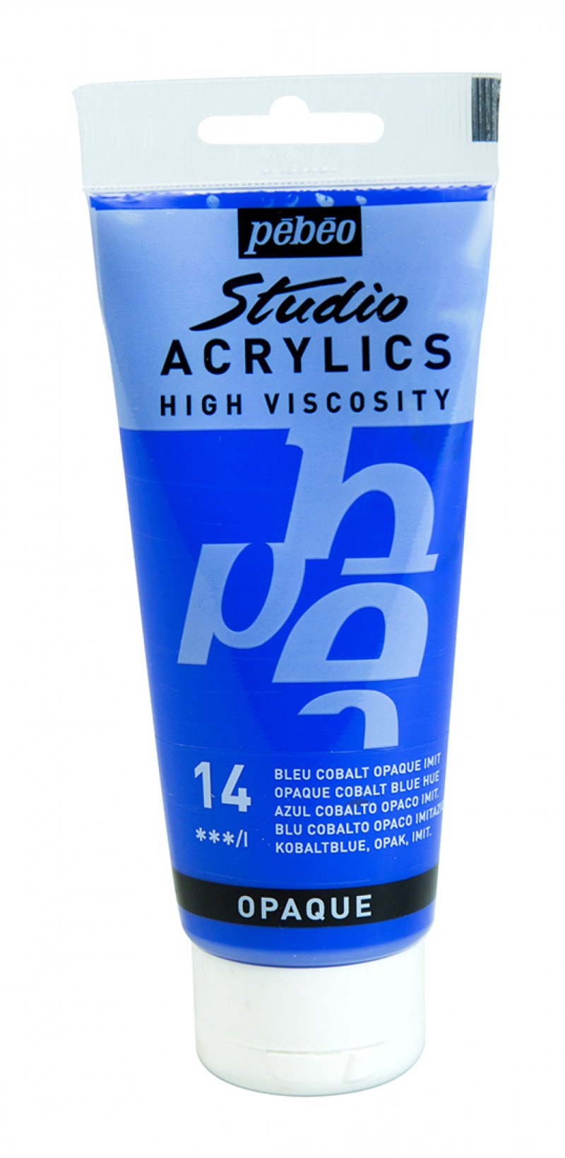Pebeo Studio Acrylic paint 100 ml - 14 - täckande kobolt blå nyans - Akrylfärg