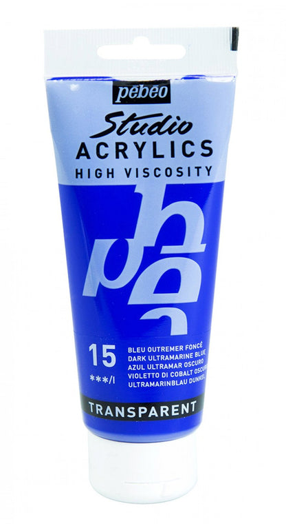 Pebeo Studio Acrylic paint 100 ml - 15 - täckande kobolt blå nyans - Akrylfärg