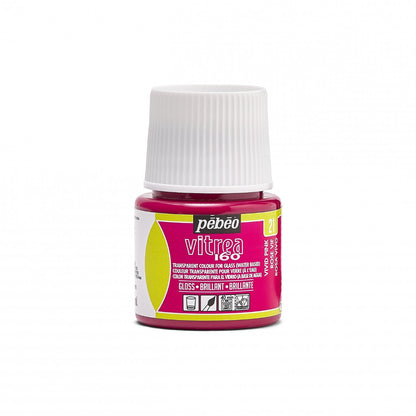 Pebeo Vitrea 160 Glasfärg 45 ml Glanzend - 21 - Bright rosa - Glas- och porslinsfärg