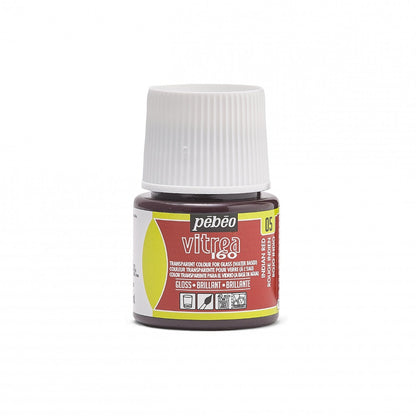 Pebeo Vitrea 160 Glasfärg 45 ml Glanzend - 05 - Indian röd - Glas- och porslinsfärg