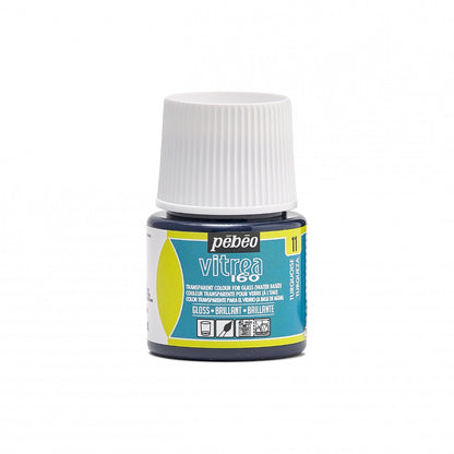 Pebeo Vitrea 160 Glasfärg 45 ml Glanzend - 11 - turkos - Glas- och porslinsfärg