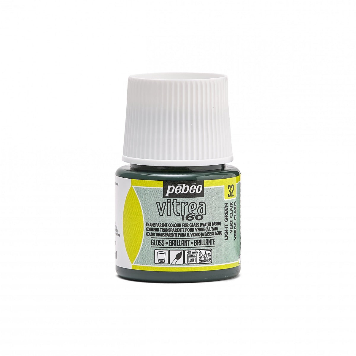 Pebeo Vitrea 160 Glasfärg 45 ml Glanzend - 32 - ljus grön - Glas- och porslinsfärg