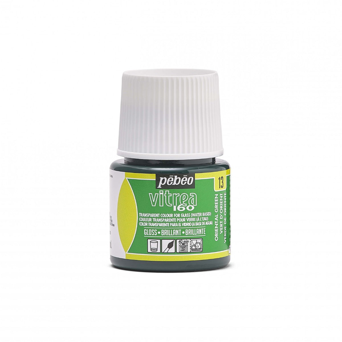 Pebeo Vitrea 160 Glasfärg 45 ml Glanzend - 13 - Oriental grön - Glas- och porslinsfärg