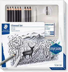 Staedtler Mixed charcoal pencil set, 12 pieces - Gavesæt til kunstnere